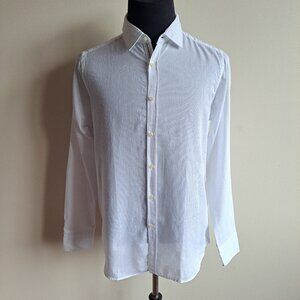 NEW GMF Long Sleeve Button Down White Dress Shirt Size 42 & 16 1/2